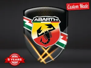 Fiat Abarth Stickers Bombés Design Exclusif Décor Auto Élégant